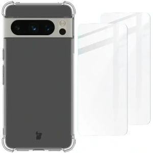 Hurtownia GSM - Bizon Case Clear Pack carcasă + 2x sticlă pentru ecran Google Pixel 8 Pro transparentă - BIZ3627 - {ean13} - Hurt