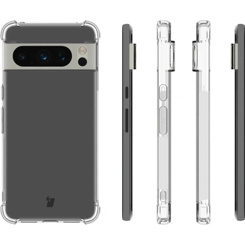 Etui + 2x szkło na ekran Bizon Case Clear Pack do Google Pixel 8 Pro przezroczyste