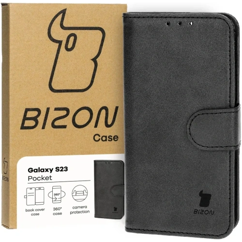 Etui z klapką Bizon Case Pocket do Samsung Galaxy S23 czarne
