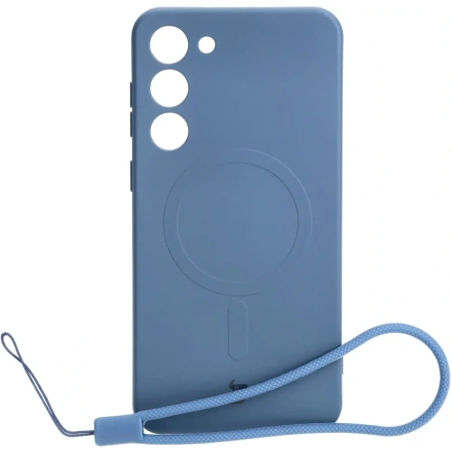 Etui silikonowe z pierścieniem magnetycznym Bizon Case Silicone Magnetic do Samsung Galaxy S23 Plus granatowe
