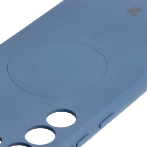 Etui silikonowe z pierścieniem magnetycznym Bizon Case Silicone Magnetic do Samsung Galaxy S23 Plus granatowe