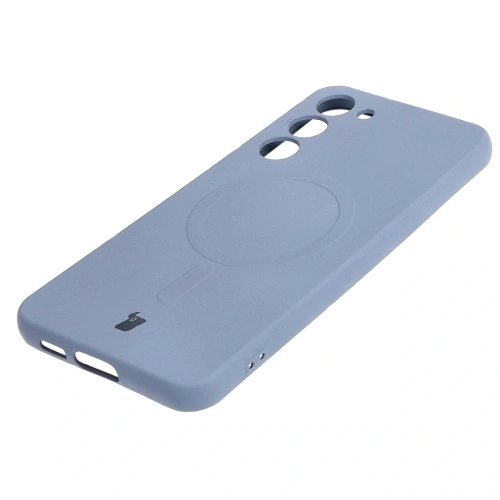 Etui silikonowe z pierścieniem magnetycznym Bizon Case Silicone Magnetic do Samsung Galaxy S23 Plus szare