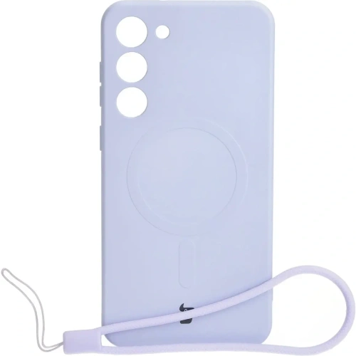 Etui silikonowe z pierścieniem magnetycznym Bizon Case Silicone Magnetic do Samsung Galaxy S23 Plus jasnofioletowe
