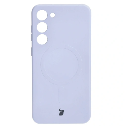 Etui silikonowe z pierścieniem magnetycznym Bizon Case Silicone Magnetic do Samsung Galaxy S23 Plus jasnofioletowe