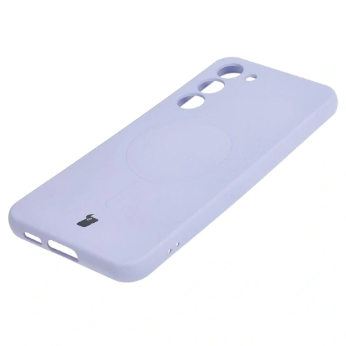 Etui silikonowe z pierścieniem magnetycznym Bizon Case Silicone Magnetic do Samsung Galaxy S23 Plus jasnofioletowe