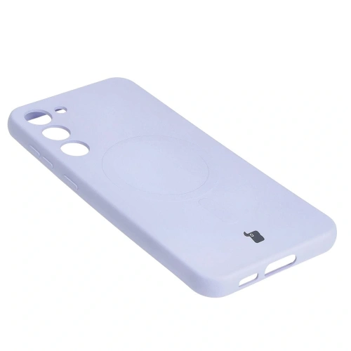 Etui silikonowe z pierścieniem magnetycznym Bizon Case Silicone Magnetic do Samsung Galaxy S23 Plus jasnofioletowe