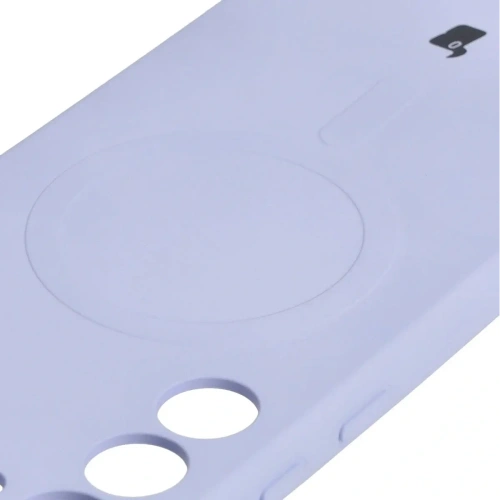 Etui silikonowe z pierścieniem magnetycznym Bizon Case Silicone Magnetic do Samsung Galaxy S23 Plus jasnofioletowe