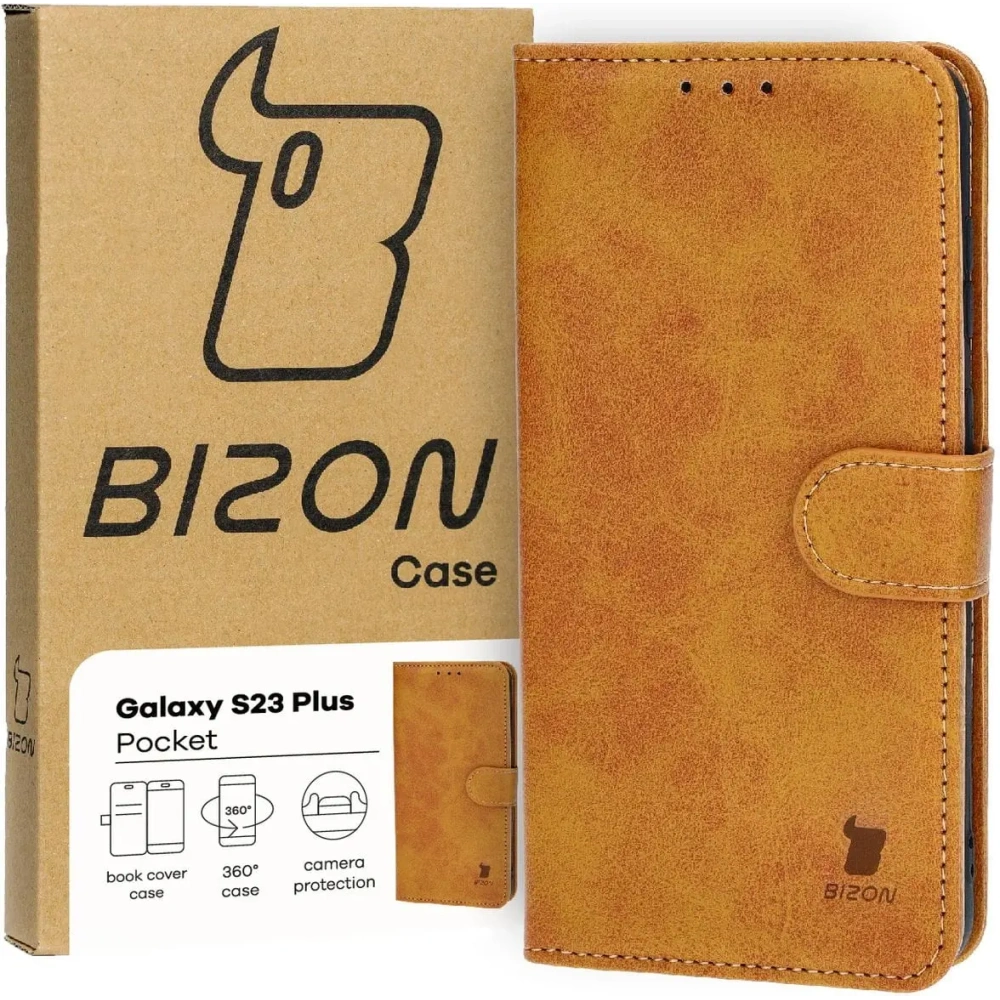 Wholesale Bizon Case Pocket Samsung Galaxy S23 Plus brown - BIZ3636 - {ean13} - Hurt