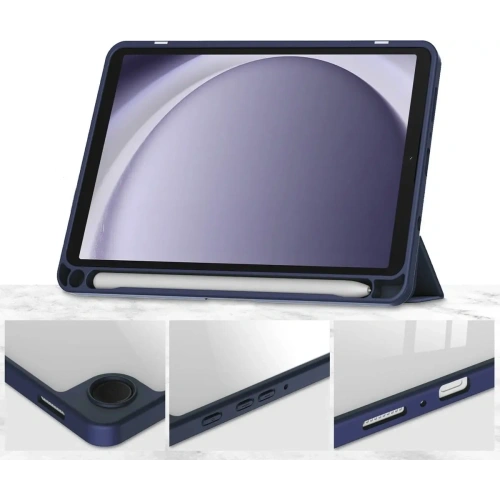 Etui Bizon Case Tab Clear Matt do Samsung Galaxy Tab A9 granatowe