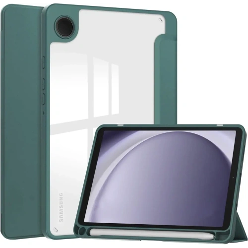 Etui Bizon Case Tab Clear Matt do Samsung Galaxy Tab A9 ciemnozielone