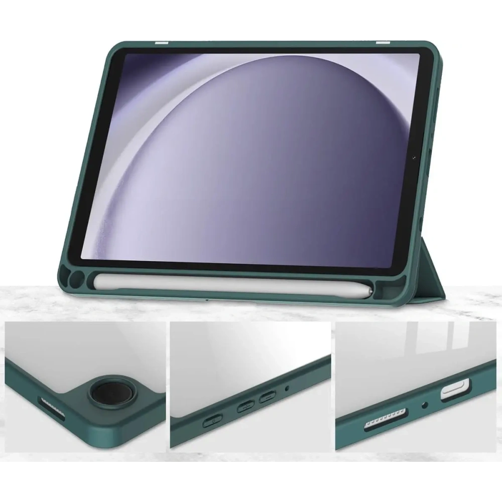 Hurtownia GSM - Bizon Case Tab Clear Matt Samsung Galaxy Tab A9 verde închis - BIZ3639 - {ean13} - Hurt