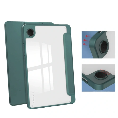 Etui Bizon Case Tab Clear Matt do Samsung Galaxy Tab A9 ciemnozielone