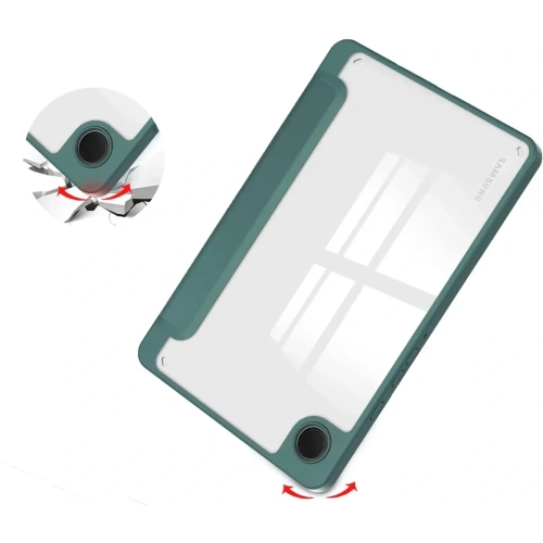 Etui Bizon Case Tab Clear Matt do Samsung Galaxy Tab A9 ciemnozielone