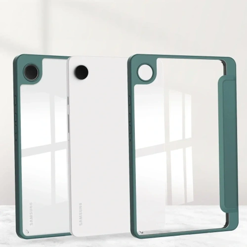 Etui Bizon Case Tab Clear Matt do Samsung Galaxy Tab A9 ciemnozielone