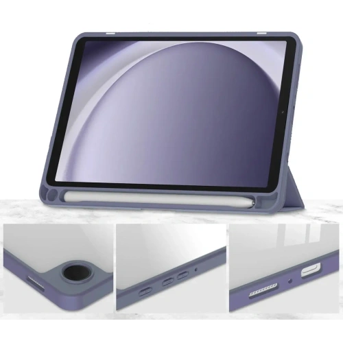 Etui Bizon Case Tab Clear Matt do Samsung Galaxy Tab A9 lawendowe