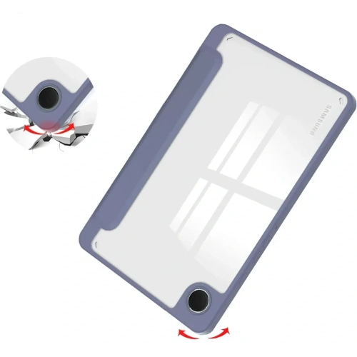 Etui Bizon Case Tab Clear Matt do Samsung Galaxy Tab A9 lawendowe