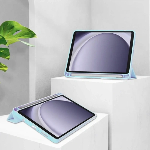 Etui Bizon Case Tab Clear Matt do Samsung Galaxy Tab A9 błękitne