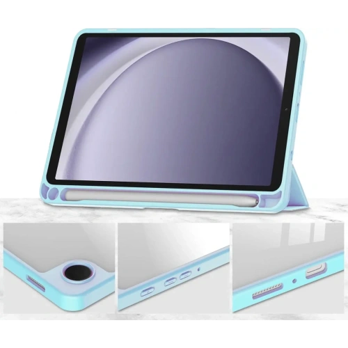 Etui Bizon Case Tab Clear Matt do Samsung Galaxy Tab A9 błękitne