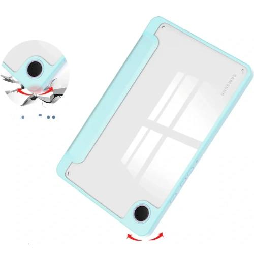 Etui Bizon Case Tab Clear Matt do Samsung Galaxy Tab A9 błękitne