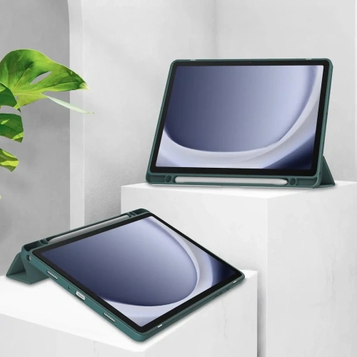 Etui Bizon Case Tab Clear Matt do Samsung Galaxy Tab A9 Plus ciemnozielone