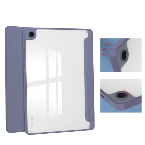 Etui Bizon Case Tab Clear Matt do Samsung Galaxy Tab A9 Plus lawendowe