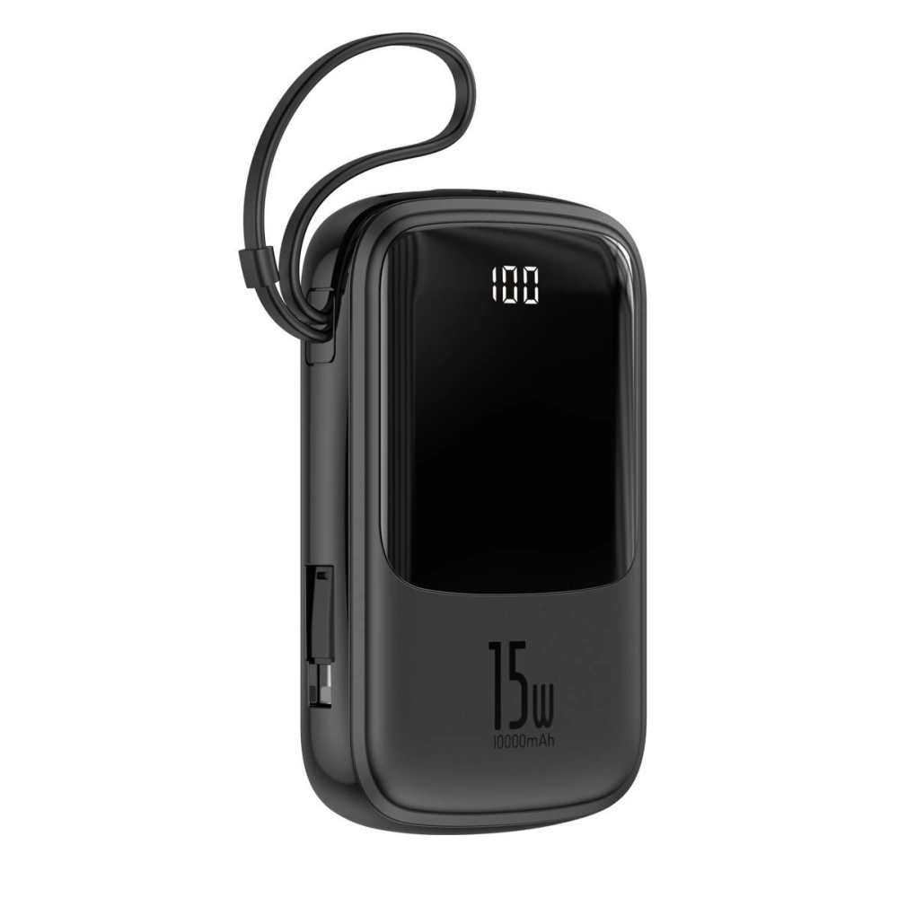 Hurtownia GSM - Powerbank Baseus Qpow z kablem USB-C, 10000mAh, 3A, 15W (czarny) - BSU1428BLK - {ean13} - Hurt