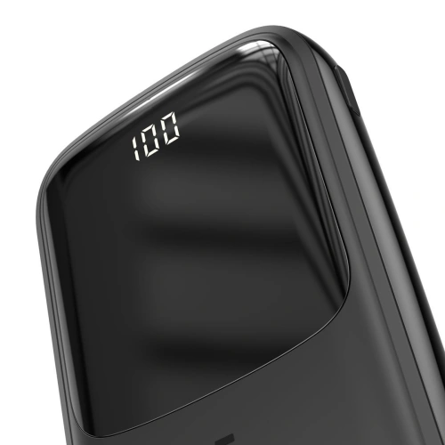 Powerbank Baseus Qpow z kablem USB-C, 10000mAh, 3A, 15W (czarny)
