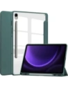 Etui Bizon Case Tab Clear Matt do Samsung Galaxy Tab S9 / S9 FE tmavě zelené