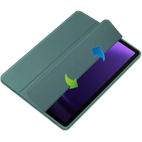 Etui Bizon Case Tab Clear Matt do Samsung Galaxy Tab S9 / S9 FE ciemnozielone