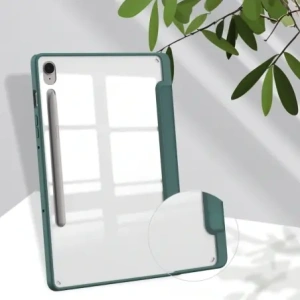Hurtownia GSM - Caz Bizon Tab Clear Matt Samsung Galaxy Tab S9 / S9 FE verde închis - BIZ3645 - {ean13} - Hurt