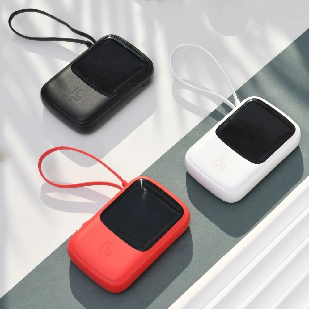 Hurtownia GSM - Powerbank Baseus Qpow z kablem USB-C, 10000mAh, 3A, 15W (czarny) - BSU1428BLK - {ean13} - Hurt