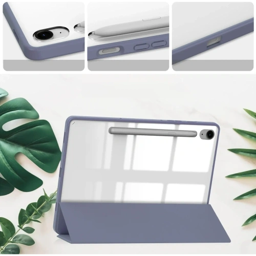 Etui Bizon Case Tab Clear Matt do Samsung Galaxy Tab S9 / S9 FE lawendowe