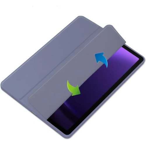 Etui Bizon Case Tab Clear Matt do Samsung Galaxy Tab S9 / S9 FE lawendowe