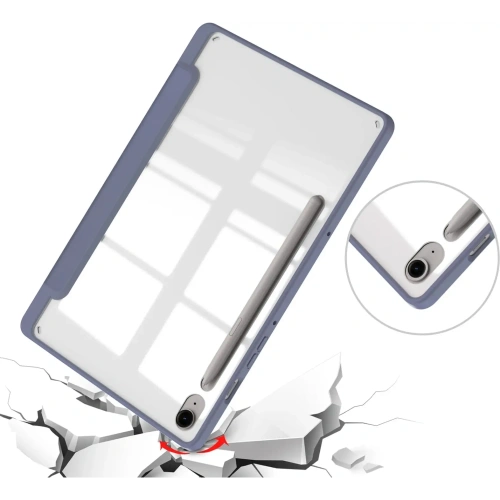 Etui Bizon Case Tab Clear Matt do Samsung Galaxy Tab S9 / S9 FE lawendowe