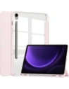 Etui Bizon Case Tab Clear Matt do Samsung Galaxy Tab S9 / S9 FE světle růžové