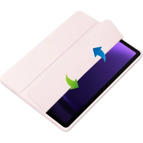 Etui Bizon Case Tab Clear Matt do Samsung Galaxy Tab S9 / S9 FE jasnoróżowe