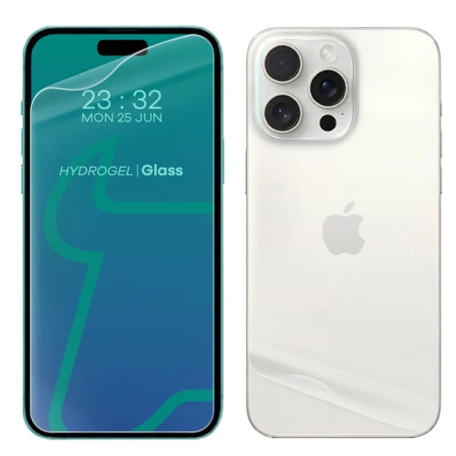 Folia hydrożelowa na tył i przód Bizon Glass Hydrogel Pack do Apple iPhone 15 Pro Max