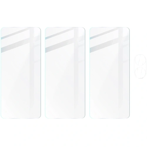 3x Szkło na ekran + szkło na aparat BIZON Clear do Oppo A78 4G