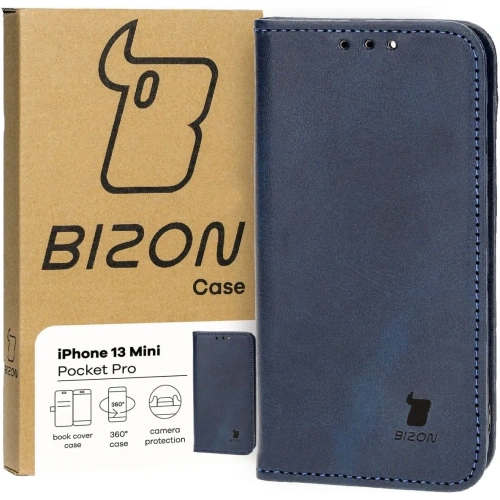 Etui z klapką Bizon Case Pocket Pro do Apple iPhone 13 Mini granatowe