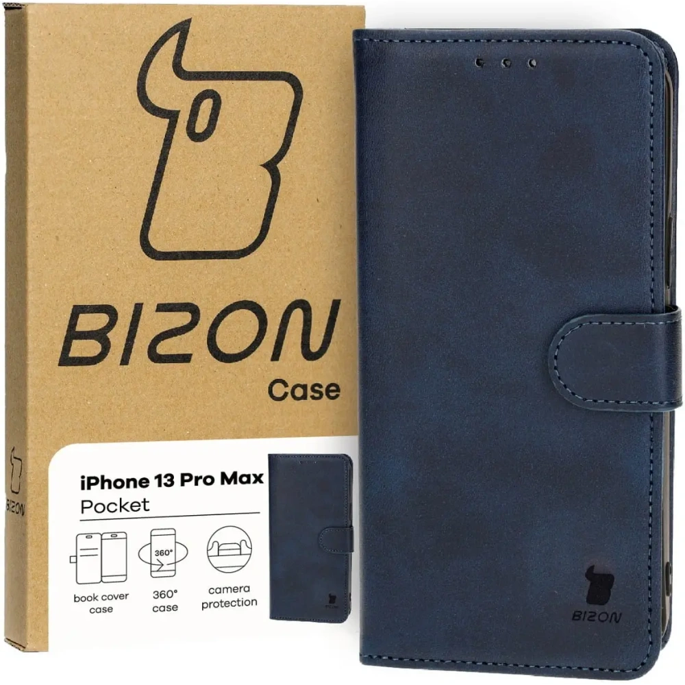 Hurtownia GSM - Etui z klapką Bizon Case Pocket do Apple iPhone 13 Pro Max modré - BIZ3656 - {ean13} - Hurt