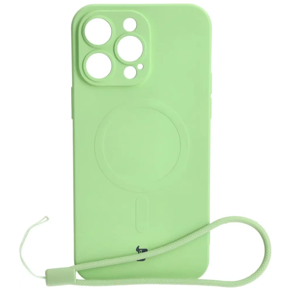 Hurtownia GSM - Etui silikonové s magnetickým kroužkem Bizon Case Silicone Magnetic pro Apple iPhone 14 Pro Max světle zelené - BIZ3661 - {ean13} - Hurt