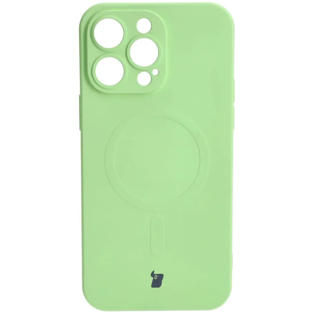 Hurtownia GSM - Etui silikonowe z pierścieniem magnetycznym Bizon Case Silicone Magnetic do Apple iPhone 14 Pro Max jasnozielone - BIZ3661 - {ean13} - Hurt