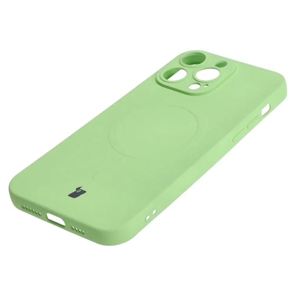 Hurtownia GSM - Etui silikonowe z pierścieniem magnetycznym Bizon Case Silicone Magnetic do Apple iPhone 14 Pro Max jasnozielone - BIZ3661 - {ean13} - Hurt