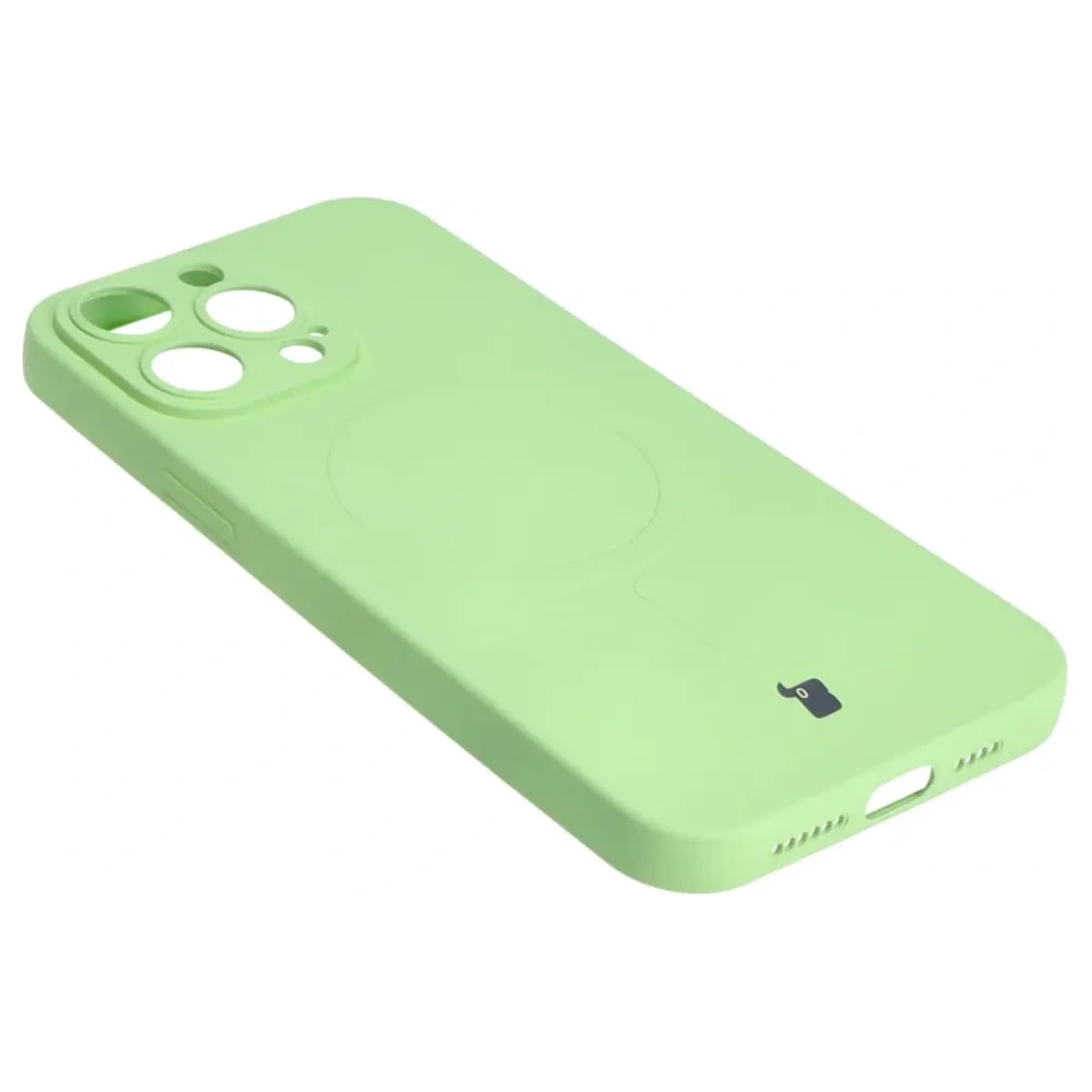 Hurtownia GSM - Etui silikonowe z pierścieniem magnetycznym Bizon Case Silicone Magnetic do Apple iPhone 14 Pro Max jasnozielone - BIZ3661 - {ean13} - Hurt