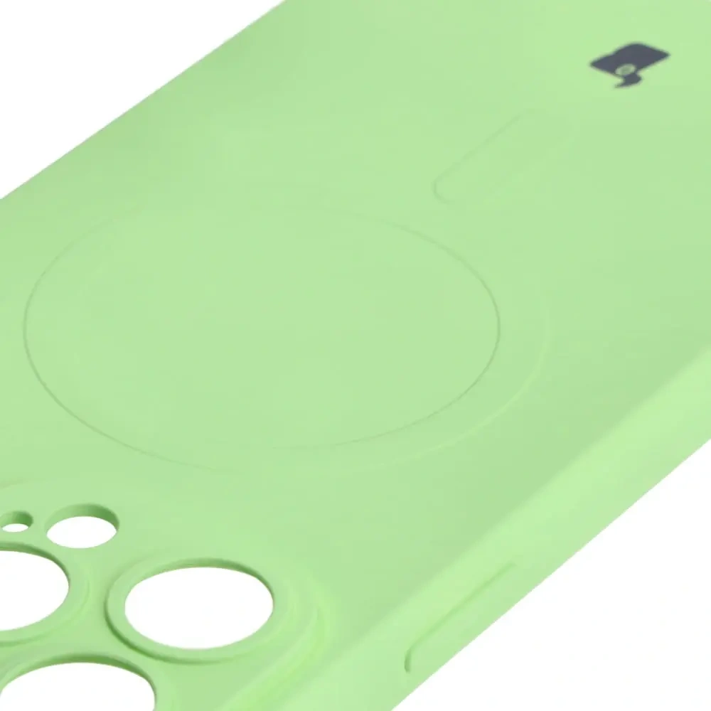 Hurtownia GSM - Etui silikonowe z pierścieniem magnetycznym Bizon Case Silicone Magnetic do Apple iPhone 14 Pro Max jasnozielone - BIZ3661 - {ean13} - Hurt