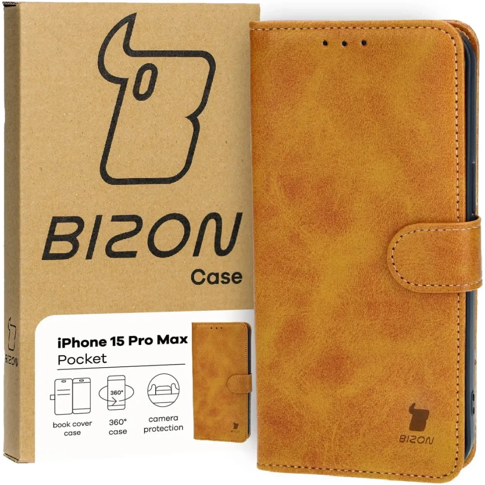 Hurtownia GSM - Bizon Case Pocket Apple iPhone 15 Pro Max braun - BIZ3668 - {ean13} - Hurt