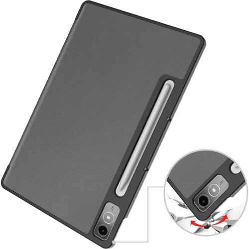 Etui Bizon Case Tab Croc do Lenovo Tab P12 12.7 TB 370 szare