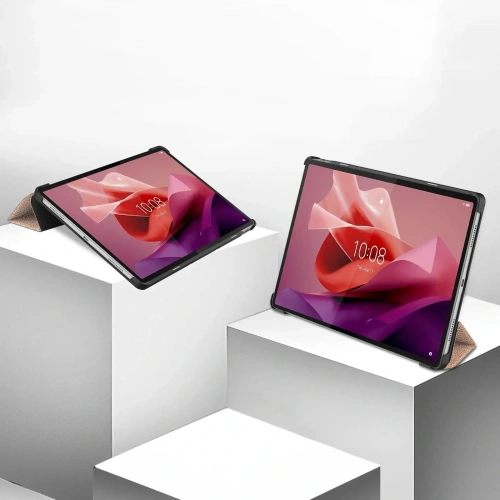 Etui Bizon Case Tab Croc do Lenovo Tab P12 12.7 TB 370 różowozłote