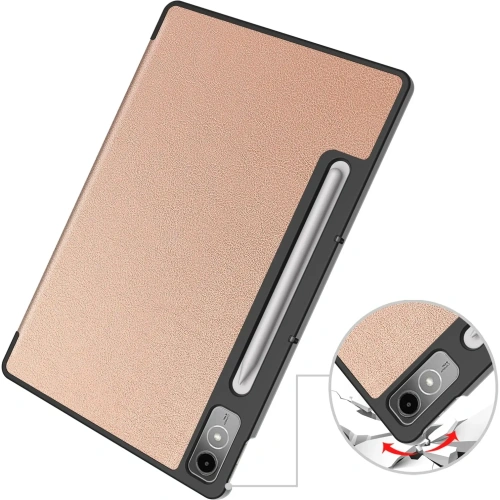 Etui Bizon Case Tab Croc do Lenovo Tab P12 12.7 TB 370 różowozłote