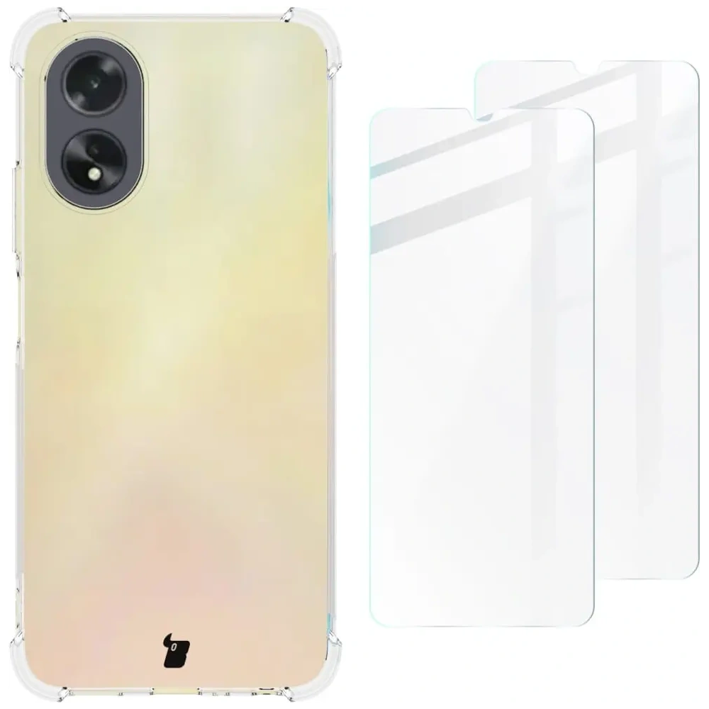 Wholesale Bizon Case Clear Pack case + 2x screen glass Oppo A38 4G clear - BIZ3677 - {ean13} - Hurt